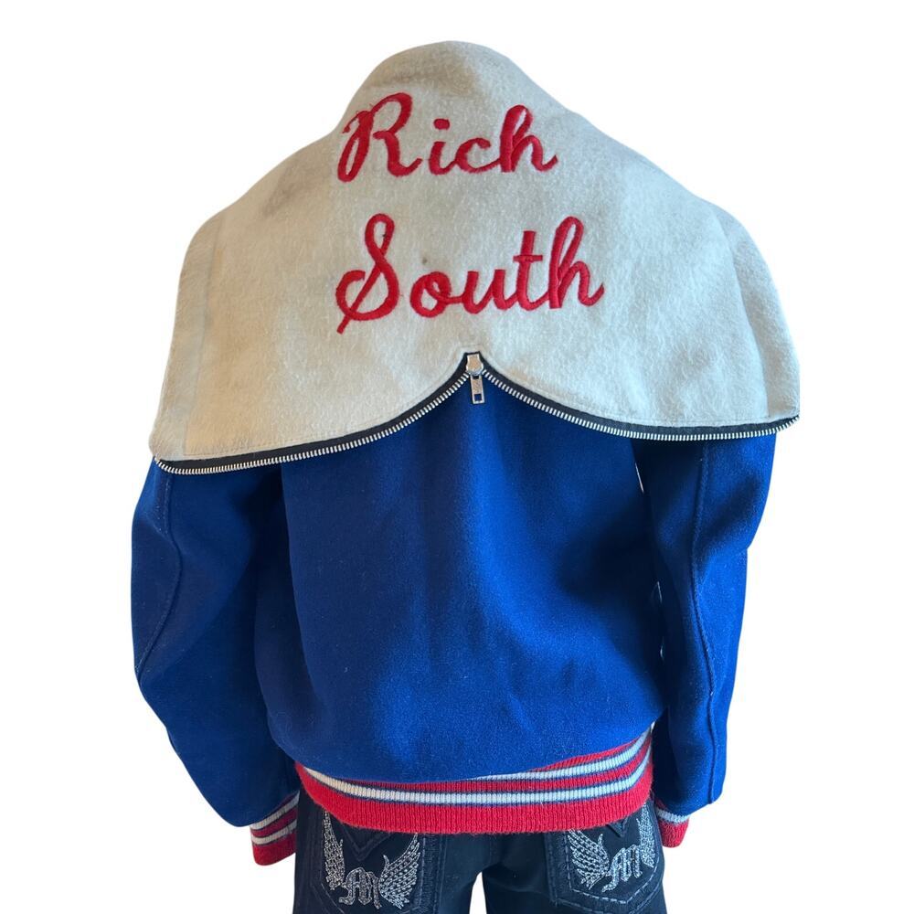 Vintage DeLong Varsity Jacket Rich South 84 Denise Wool USA 34 US Womens Small - Picture 5 of 11